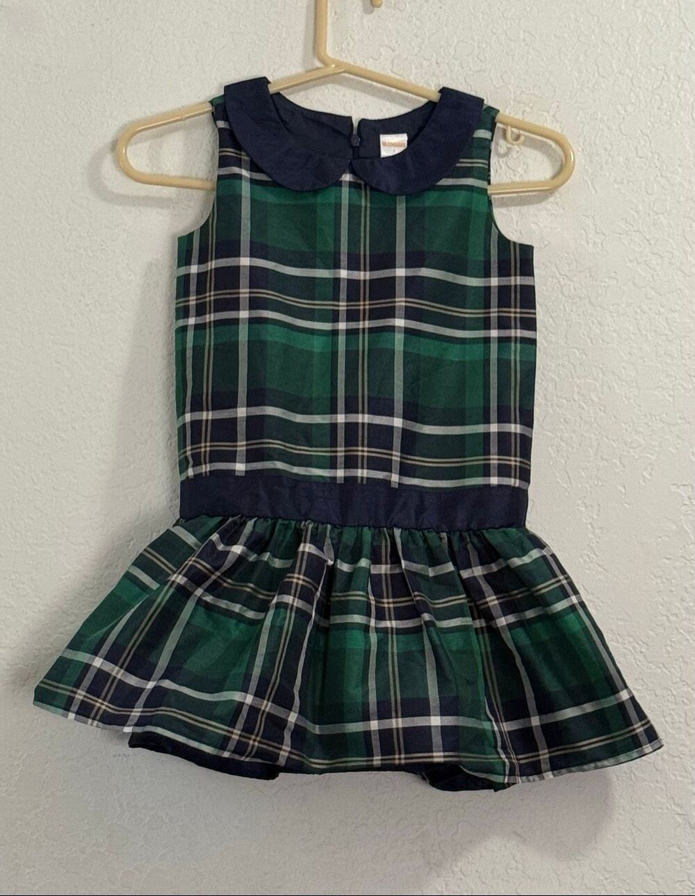Gymboree girl size 7 holiday dress green blue plaid new